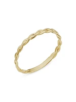 14K Yellow Solid Gold Caesar Stack Ring