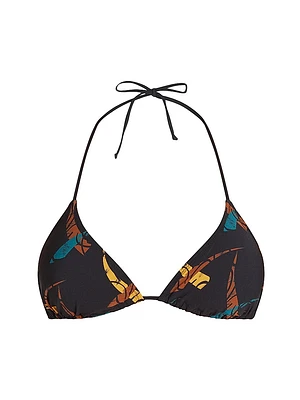 Lisbon Printed Triangle Bikini Top