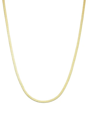 14K Yellow Solid Gold Park Avenue Herringbone Chain