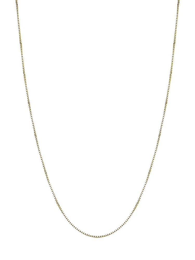 18K Yellow Solid Gold Bodega Box Chain