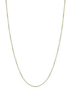 18K Yellow Solid Gold Bodega Box Chain