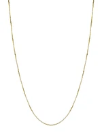 18K Yellow Solid Gold Bodega Box Chain