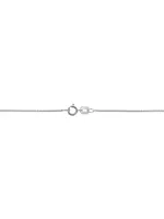 14K White Solid Gold Bodega Box Chain