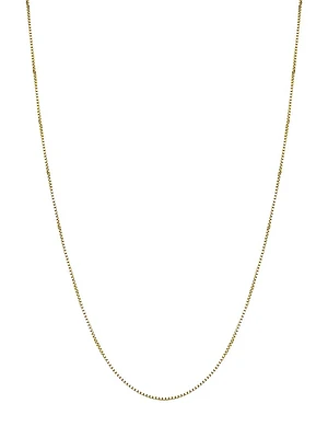 14K Yellow Solid Gold Bodega Box Chain