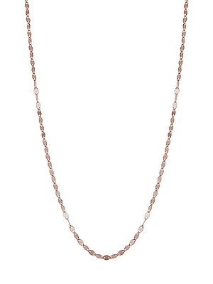 14K Rose Solid Gold Cabaret Chain Necklace