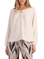 Hydra Self-Tie Boatneck Blouse