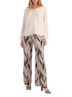 Hydra Self-Tie Boatneck Blouse