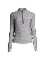 Halley Melangé Quarter-Zip Sweatshirt