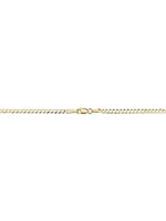 14K Yellow Solid Gold Carmine Curb Petite Bracelet