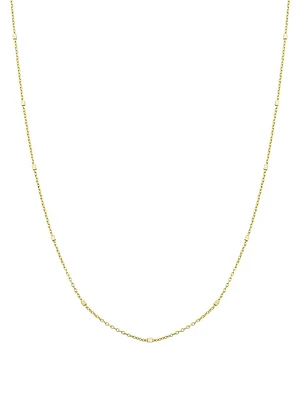 14K Yellow Solid Gold Grace Chain Necklace