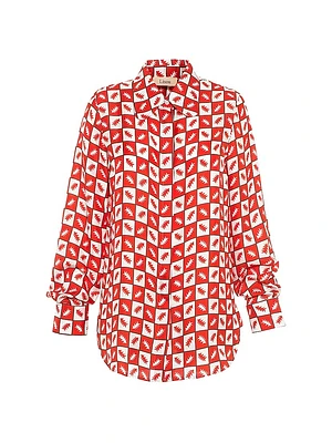 Printed Silk Twill Shirt
