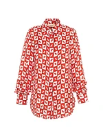 Printed Silk Twill Shirt