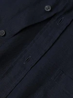 Linen Long-Sleeve Button-Up Shirt