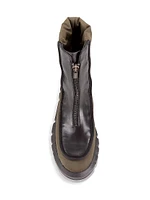 Gong Leather Lug-Sole Boots