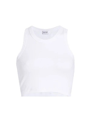 Kelly Cotton Racerback Crop Tank