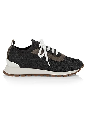 Metallic Knit Runner Sneakers