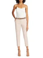 Cassandre Belt with Square Buckle Smooth Leather