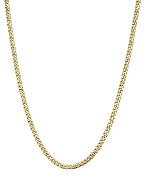 14K Yellow Solid Gold Estate Cuban Chain