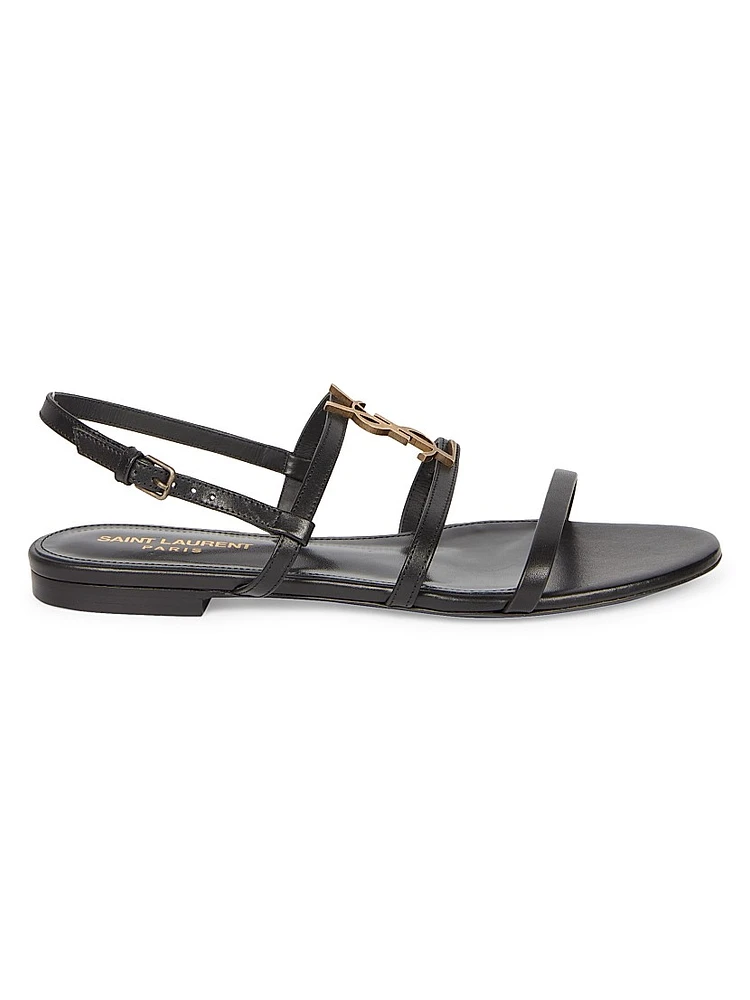 Cassandra Leather Slingback Sandals