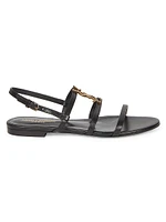 Cassandra Leather Slingback Sandals
