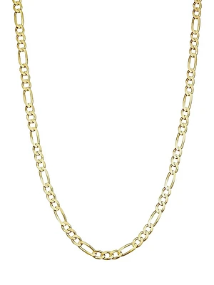 14K Yellow Solid Gold Florentine Figaro Bold Chain