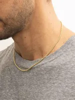 14K Yellow Solid Gold Round Bodega Box Chain