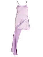 Zip-Hem Satin Cami Dress