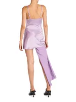 Zip-Hem Satin Cami Dress