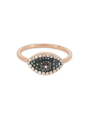 Eye Light 14K Rose Gold & 0.32 TCW Diamond Ring
