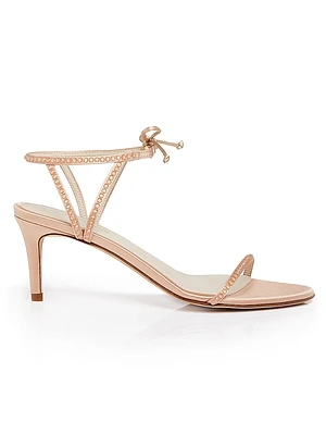Clover 75MM Sustainable Silk Crystal-Embellished Sandals