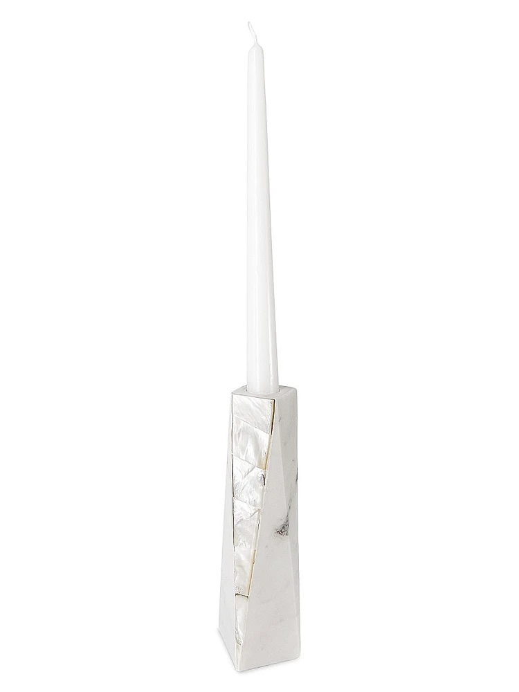 Mother-Of-Pearl Marble Candle Holder