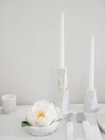 Mother-Of-Pearl Marble Candle Holder