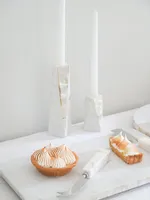 Mother-Of-Pearl Marble Candle Holder