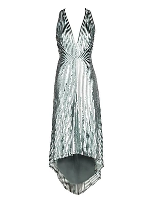 Sleeveless Sequin Midi-Dress
