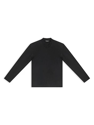 Balenciaga Tab Fitted V-neck Long Sleeve T-shirt