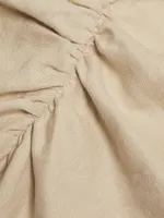 Sela Draped Linen Miniskirt