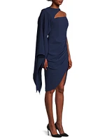 Gianna Cape-Sleeve Mini-Dress