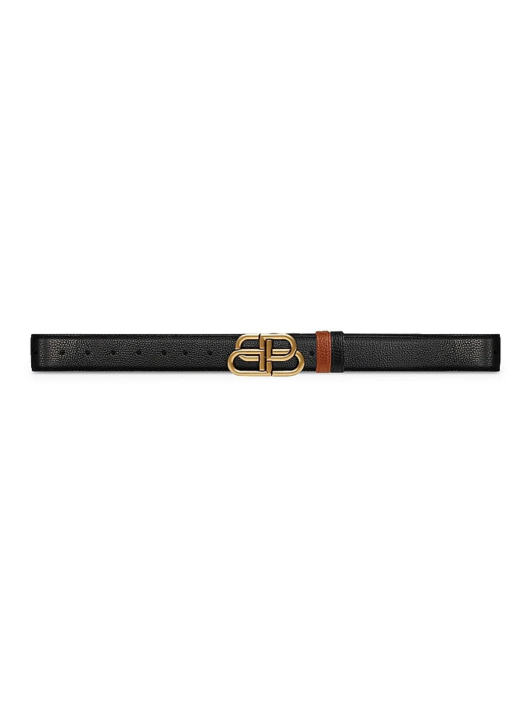 BB Reversible Belt In Grained Calfskin