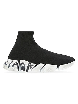 Speed 2.0 Graffiti Recycled Knit Sneakers
