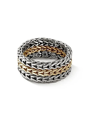 Classic Chain Sterling Silver & 18K Yellow Gold Ring