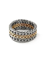 Classic Chain Sterling Silver & 18K Yellow Gold Ring