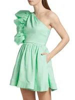 Bonjour One-Shoulder Minidress