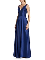 Satin Sleeveless Gown