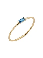 14K Yellow Solid Gold Fresco Baguette Ring