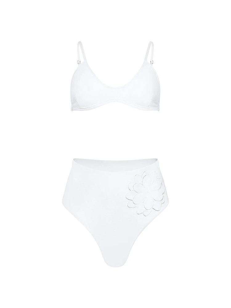 Stella With Floral Applique Swimsuit