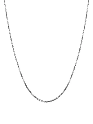 18K White Solid Gold Rimini Rolo Chain