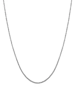 18K White Solid Gold Rimini Rolo Chain