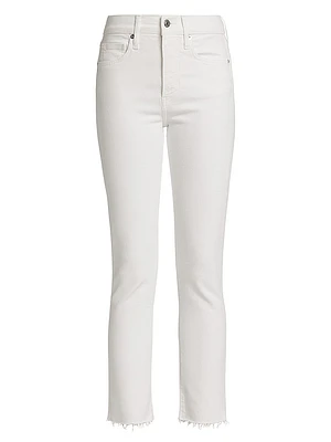 Carly High-Rise Stretch Kick-Flare Crop Jeans