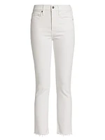 Carly High-Rise Stretch Kick-Flare Crop Jeans