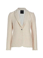 Tweed One-Button Blazer